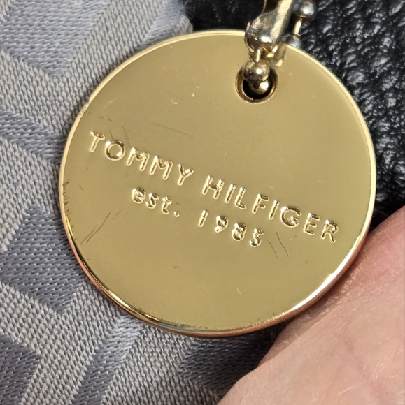 Tommy Hilfiger EUC tote bag double handles Large grey black - Picture 7 of 17